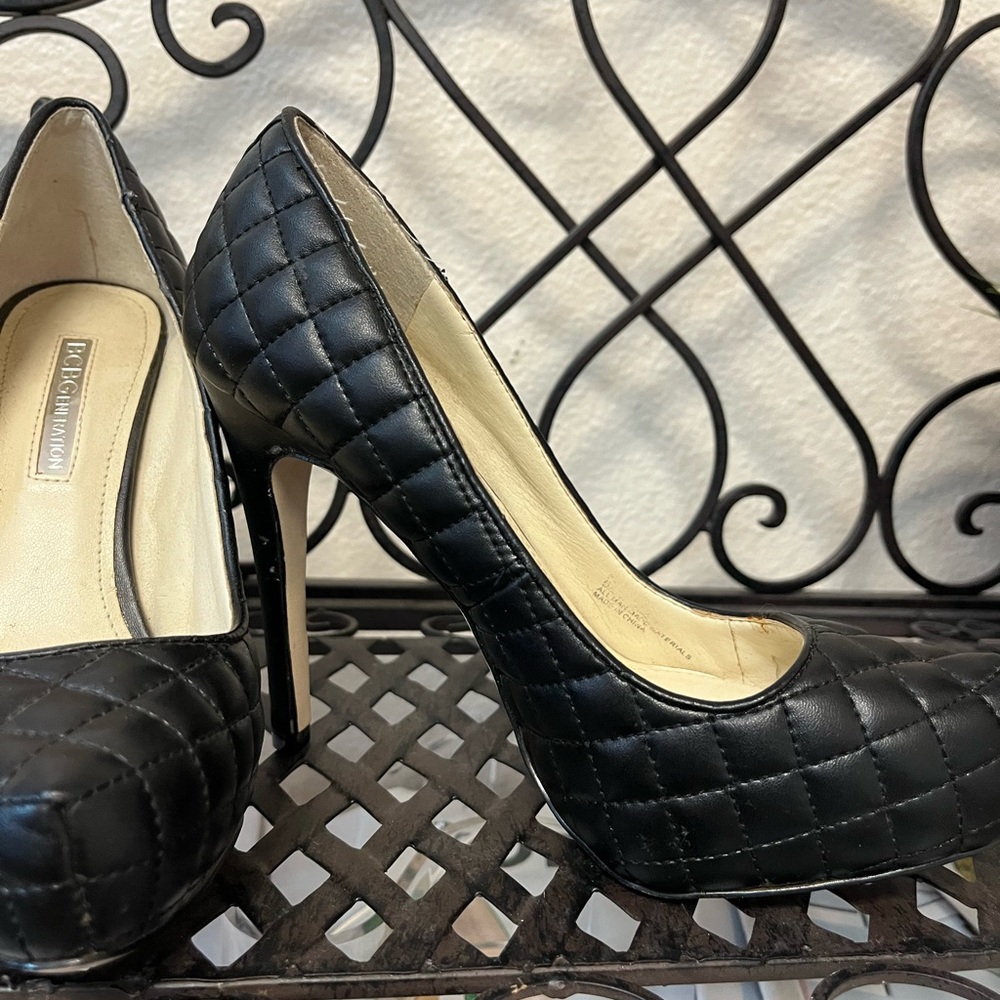 BCBG  Black Quilted Heels